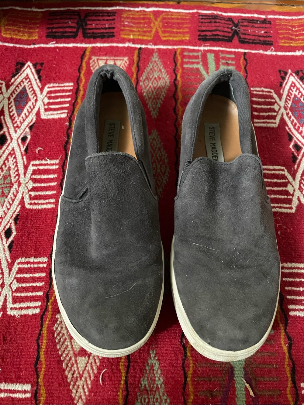 Steve Madden Black Slip-On Sneakers
